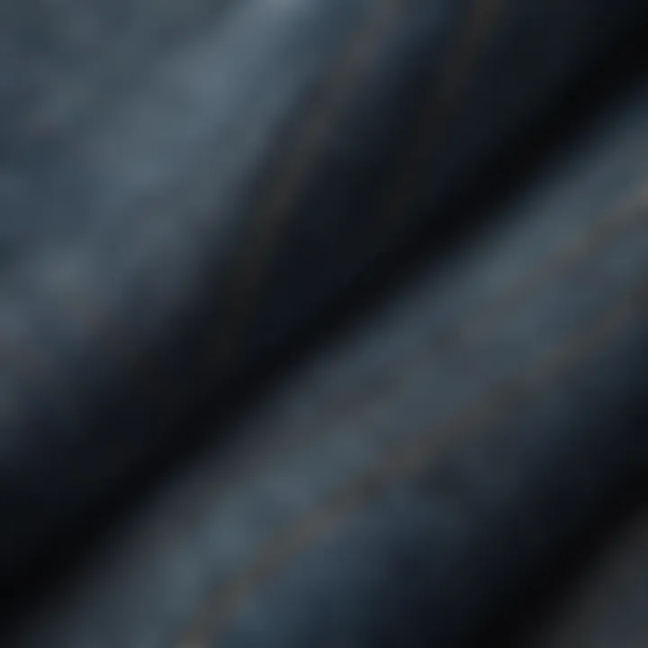 Close-up of denim fabric textures