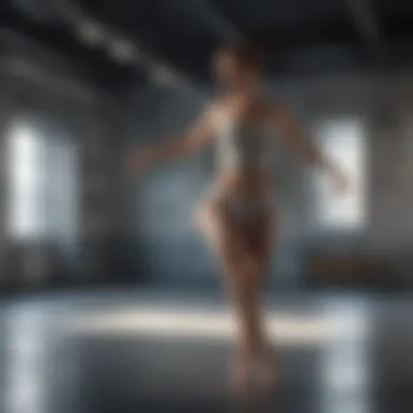 Dancer rehearsing confidently in a studio