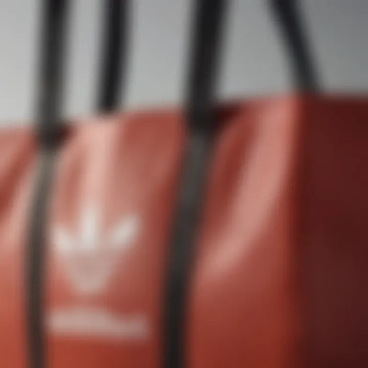 Close-up of the material and stitching of the Adidas Originals Sport Shopper Tote Bag