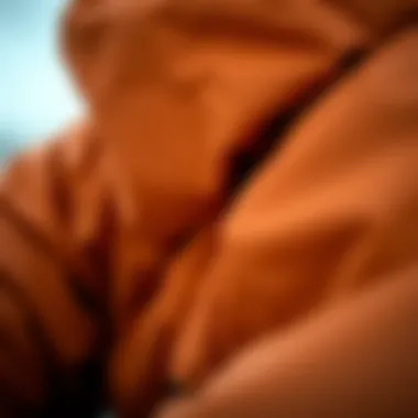 Material Quality and Insulation Close-up of jacket material highlighting insulation and weather resistance