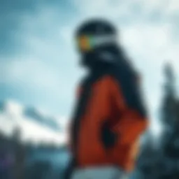 Stylish snowboarding jacket showcasing modern design and functionality