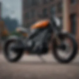 Sleek design of the Alta electric motorcycle showcasing its modern aesthetics and innovative features.