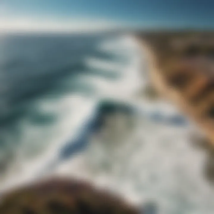 Aerial view of the event highlighting the crowd and surf