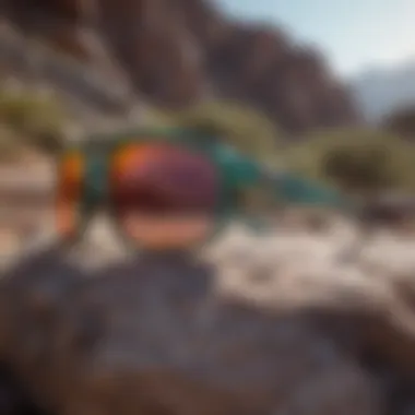 Pit Viper Sunglasses in their Element Stylish Pit Viper sunglasses displayed on a rocky terrain