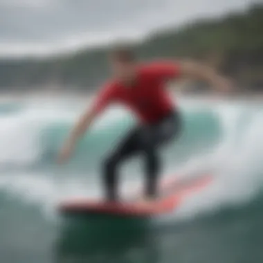 Dynamic wave riding experience on a bodyboard