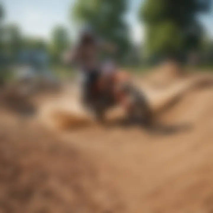 Construction of a pump track with earth moving equipment