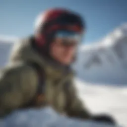 Snowboarder showcasing Burton package on a snowy slope