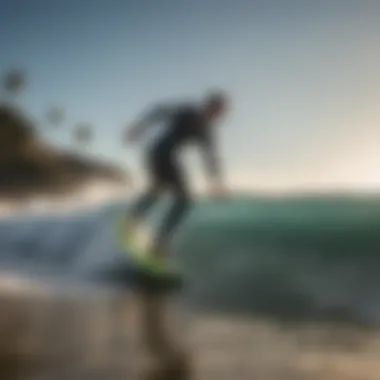 Surfer demonstrating enhanced maneuverability using the Catch Surf fin system.