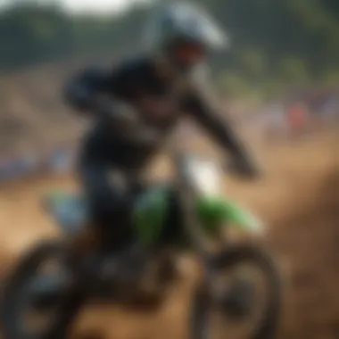 A close-up of a motocross rider in full gear