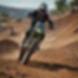 A stunning motocross track showcasing jumps and turns