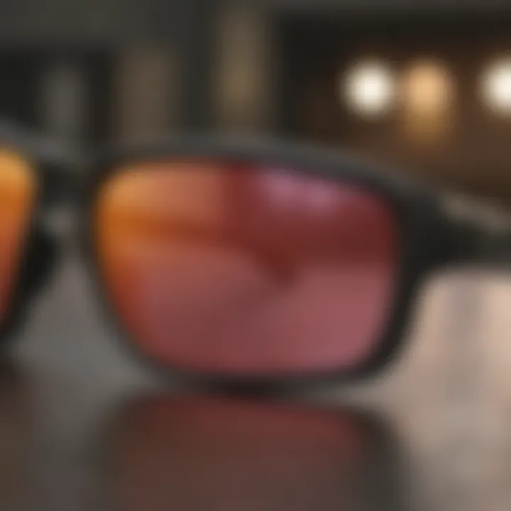 Close-up view of Oakley Prizm Polarized lenses