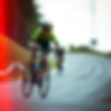 Mastering Key Techniques Cyclist practicing techniques on a training course