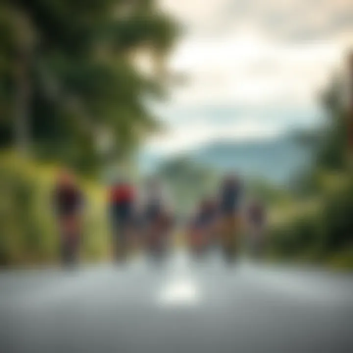 Safety in Numbers Group of cyclists enjoying a safe ride