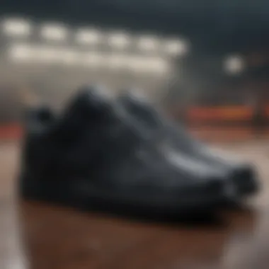 Diverse Designs of Black Nike Shoes A collection of various black Nike shoe models showcasing unique designs and features.