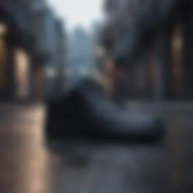 Fashion Influence of Black Nike Shoes Fashion-forward individuals styling black Nike shoes in urban environments.