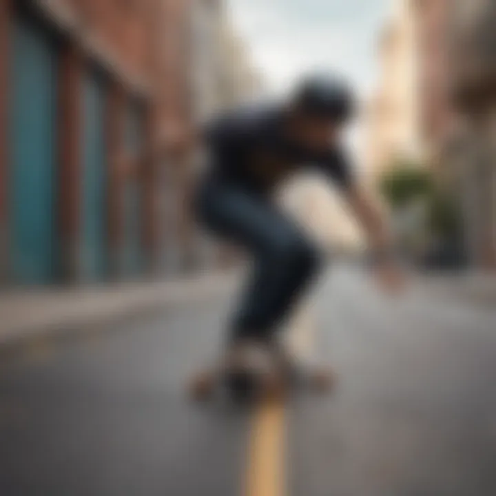 A skateboarder performing tricks in an urban environment