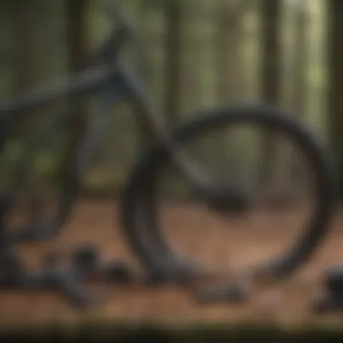 Essential Tools for Mountain Bike Maintenance Tools arranged for mountain bike maintenance