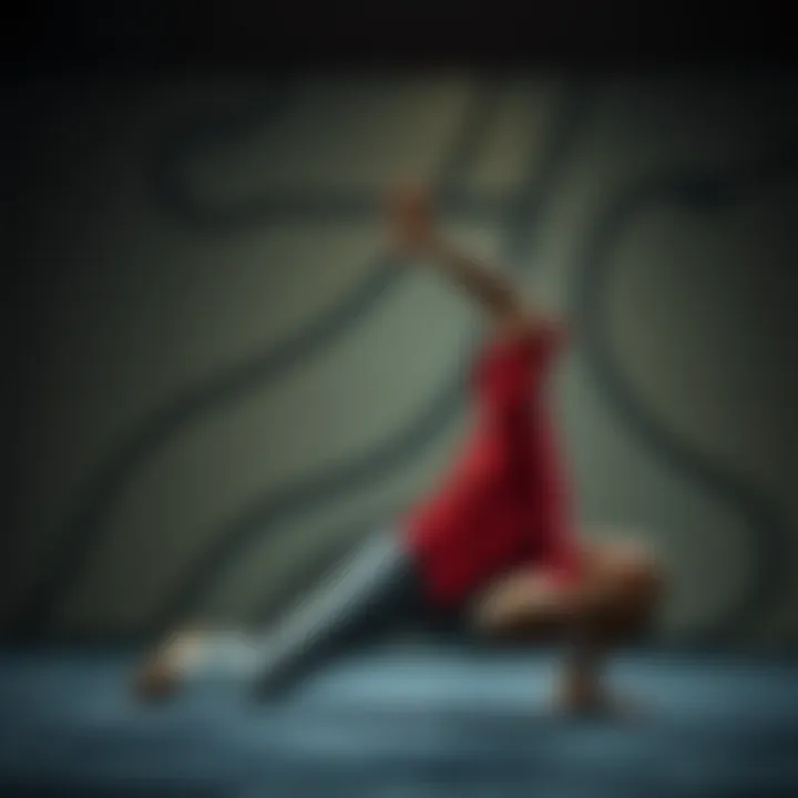 Dynamic Stretch for Enhanced Flexibility Dynamic stretch showcasing flexibility and strength enhancement