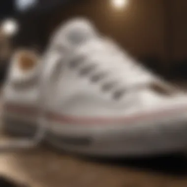 Casual Comfort with Converse Sneakers A pair of worn Converse all white canvas sneakers symbolizing casual comfort.