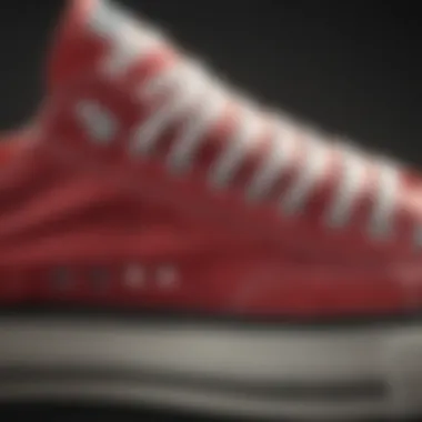 Detail of the quality materials used in the Converse Chuck Taylor All Star sneakers.