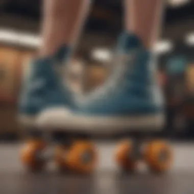 Unique Design of Converse Roller Skates Converse roller skates showcasing unique design elements and vibrant colors.