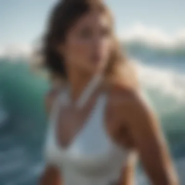 Cultural Significance of Surfwear A dynamic surfing scene depicting the cultural significance of surfwear