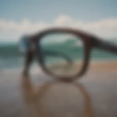 Sustainable Materials in Surf Apparel A close-up view of eco-friendly materials used in surf apparel manufacturing