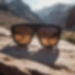 Electric Brand Sunglasses showcased in an outdoor extreme sports setting