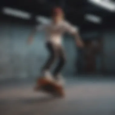 Skateboarding in Enjoi Fashion Skateboarder wearing Enjoi clothing performing a trick.