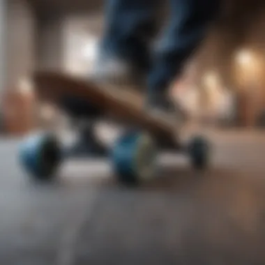 Image displaying skateboard in action to show component interaction