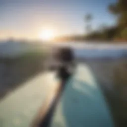 GoPro mounted on surfboard capturing a wave