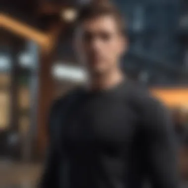 Adventure Ready: Black Long Sleeve Shirts Outdoor scene featuring an individual wearing a black long sleeve shirt during an adventure