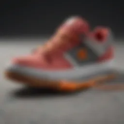 Close-up view of DC shoes showcasing their design and construction