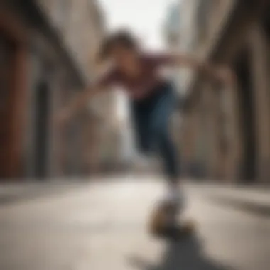 A woman performing a trick on a skateboard, wearing Adidas footwear.