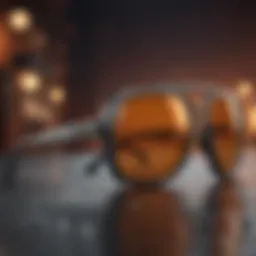Stylish sunglasses on a vibrant background showcasing design
