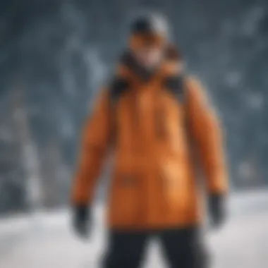 Airblaster Jacket in Action Dynamic view of the Airblaster snowboard jacket on the slopes