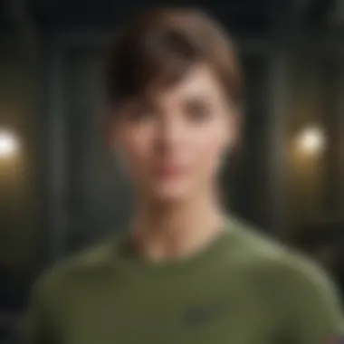 Showcasing the Army Green Nike Crew Neck Stylish army green Nike crew neck on display