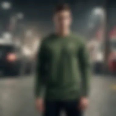 Versatile Styling with the Army Green Nike Crew Neck Versatile styling options featuring the army green Nike crew neck