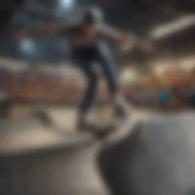 The Thriving World of Extreme Sports A vibrant skate park scene showcasing the energy of extreme sports