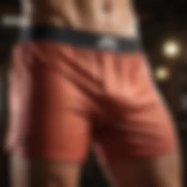 Trendy boxer shorts displayed in an athletic setting