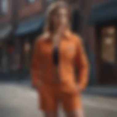 Fashion Meets Function: Outdoor Styling Stylish Dickies short suit complemented by outdoor gear