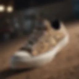 Converse platform shoes featuring bold animal print design