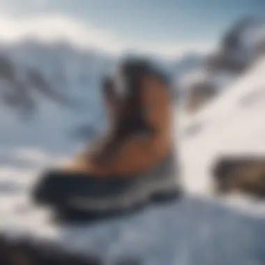 Performance of DC Shoes Snow Boots in Alpine Conditions DC Shoes snow boots in an alpine setting, highlighting their performance.