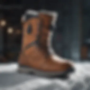 Robust Construction of DC Shoes Snow Boots Close-up of DC Shoes snow boots showcasing their robust construction.