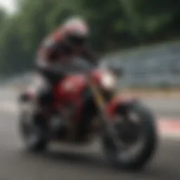 A thrilling motorcycle racing scene highlighting the speed and excitement of the sport