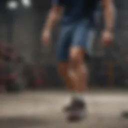 Athlete performing a trick in Dickies shorts during an extreme sport