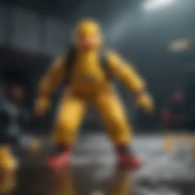 Athlete in Action: Duckies Pants in Extreme Sports Athlete wearing duckies pants during extreme sports activity