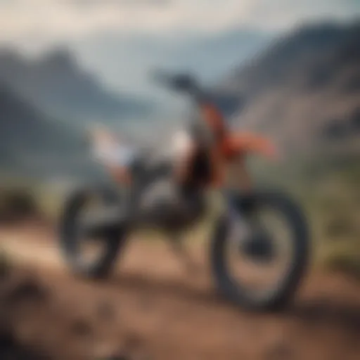 A sleek electric MX bike on a rugged off-road trail