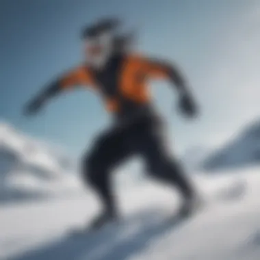 An athlete performing a daring trick on a snow-covered slope, symbolizing the thrill of extreme sports.