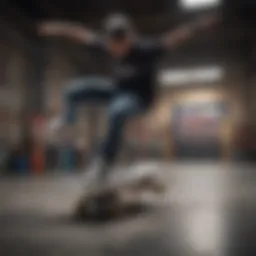 Dynamic flip trick captured mid-air